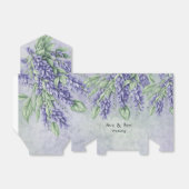 Watercolor Lavender Wisteria Wedding フェイバーボックス (折り畳みなし)