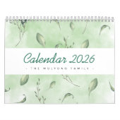 Watercolor Leaves 2026 Calendar | Botanical Nature カレンダー (カバー)