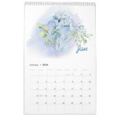 Watercolor Leaves 2026 Calendar | Botanical Nature カレンダー (1月 2026)
