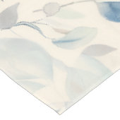 Watercolor Leaves Pattern Blue Beige Cream テーブルクロス (アングル)