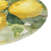 Watercolor Lemon Branch Botanical Summer カッティングボード (角)