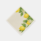 Watercolor Lemon Paper Napkins  スタンダードカクテルナプキン (角)