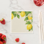 Watercolor Lemon Paper Napkins  スタンダードカクテルナプキン (インサイチュ)