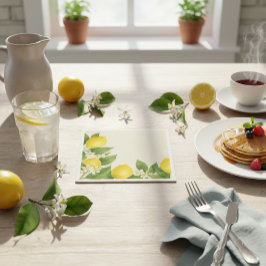Watercolor Lemon Paper Napkins  スタンダードカクテルナプキン