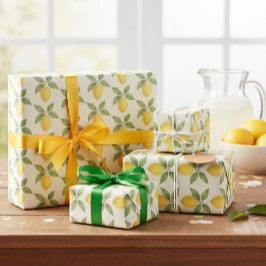 Watercolor Lemon Wrapping Paper ラッピングペーパー