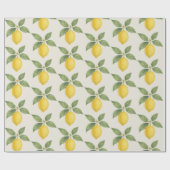 Watercolor Lemon Wrapping Paper ラッピングペーパー (フラット)