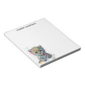 Watercolor Leopard Sophisticated Notepad ノートパッド (アングル)