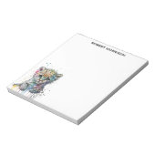 Watercolor Leopard Sophisticated Notepad ノートパッド (回転)
