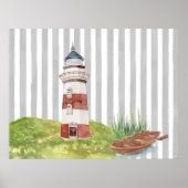 watercolor Lighthouse ポスター (正面)
