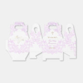  watercolor lilac crest | First Holy Communion フェイバーボックス (折り畳みなし)