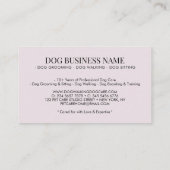 Watercolor Lilac Dog Breeds Pet Groomer 名刺 (裏面)