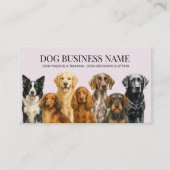 Watercolor Lilac Dog Breeds Pet Groomer 名刺 (正面)