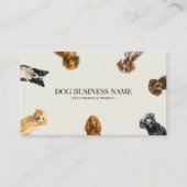 Watercolor Lilac Dog Breeds Pet Sitter 名刺 (正面)