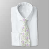 Watercolor lilac roses pattern neck tie ネクタイ (タイ)