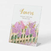 Watercolor Lilac She's Fresh Bridal Shower Favors 台座サイン (正面)