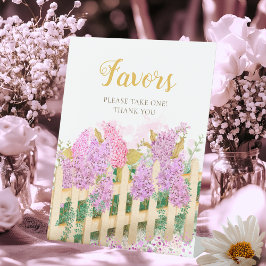 Watercolor Lilac She's Fresh Bridal Shower Favors 台座サイン