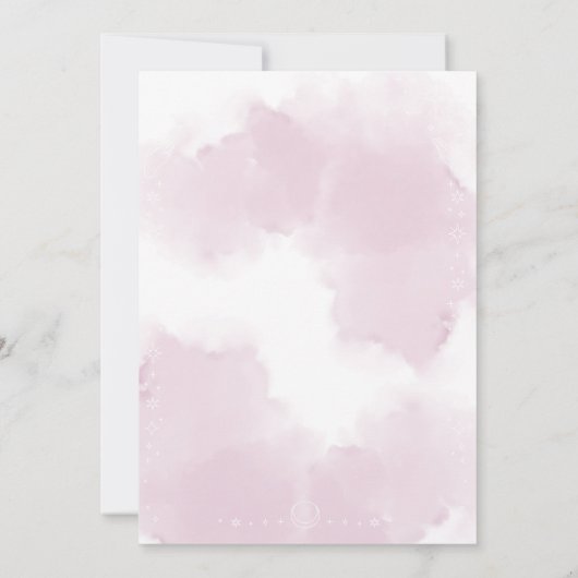 Watercolor lily baptism invitation 招待状 (裏面)