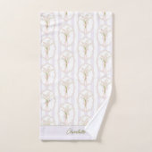 Watercolor Lily of The Valley Personalized バスタオルセット (ハンドタオル)