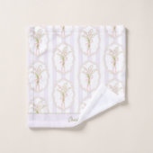 Watercolor Lily of The Valley Personalized バスタオルセット (ウォッシュタオル)