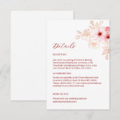 Watercolor Line Art Cherry Blossom Details エンクロージャーカード (正面/裏面)