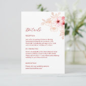 Watercolor Line Art Cherry Blossom Details エンクロージャーカード (スタンド正面)