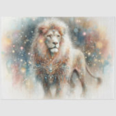 Watercolor Lion Christian Faith Art Decoupage 薄葉紙 (正面)