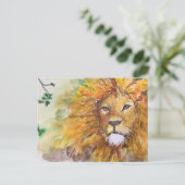 Watercolor Lion Postcard ポストカード (スタンド正面)