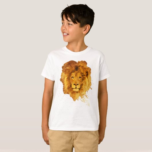Watercolor Lion Tシャツ (正面フル)