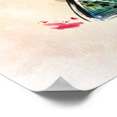 Watercolor lipstick ポスター (角)