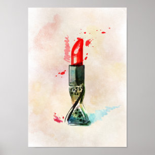 Watercolor lipstick ポスター