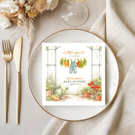 watercolor Little Sprout Garden Baby Shower スタンダードカクテルナプキン