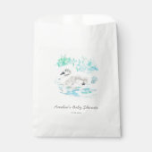 Watercolor Little Swan Baby Shower フェイバーバッグ (正面)