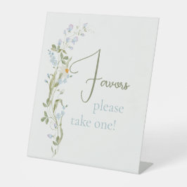 Watercolor Little Wildflower Baby Shower Favors 台座サイン