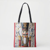Watercolor llustrated Christmas Nutcracker トートバッグ (正面)