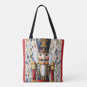 Watercolor llustrated Christmas Nutcracker トートバッグ (裏面)