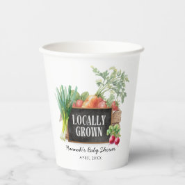 Watercolor Locally Grown Baby Shower 紙コップ