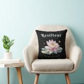 watercolor lotus flower motivational personalized クッション (椅子)