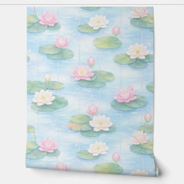 Watercolor lotus flower pattern 壁紙