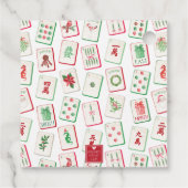 Watercolor Mahjong Christmas Tiles Enclosure フェイバータグ (裏面)
