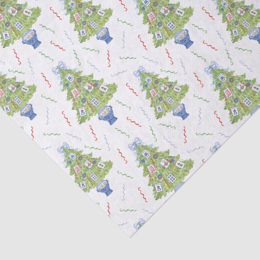 Watercolor Mahjong Christmas Tree 薄葉紙 (詳細)