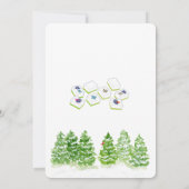 Watercolor MAHJONG Holiday Winter Trees 招待状 (裏面)