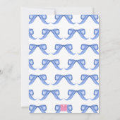 Watercolor Mahjong Monogram Crest Bamboo Party 招待状 (裏面)