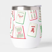 Watercolor Mahjong Red & Green Christmas  Monogram (左面)