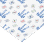 Watercolor Mahjong Tiles & Bows テーブルクロス (アングル)