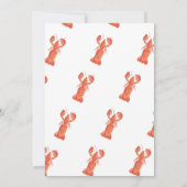 Watercolor Main Catch Lobster Bridal Shower 招待状 (裏面)