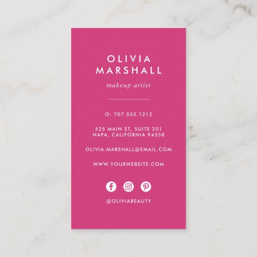 Watercolor Makeup Swatches | Vertical 名刺 (裏面)