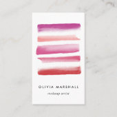Watercolor Makeup Swatches | Vertical 名刺 (正面)
