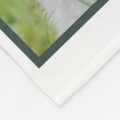 Watercolor Maltese and Floral Wreath Memorial フリースブランケット (角)