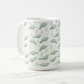 Watercolor Manatee Mug コーヒーマグカップ (正面左)