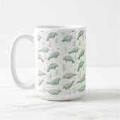 Watercolor Manatee Mug コーヒーマグカップ (左)
